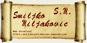 Smiljko Miljaković vizit kartica